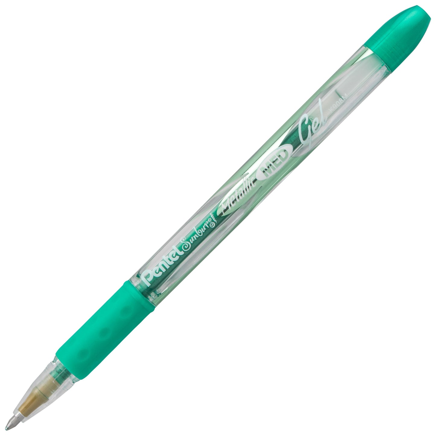 Sunburst Metallic Gel Pen, Medium Line, Permanent Green Ink (K908-MD)