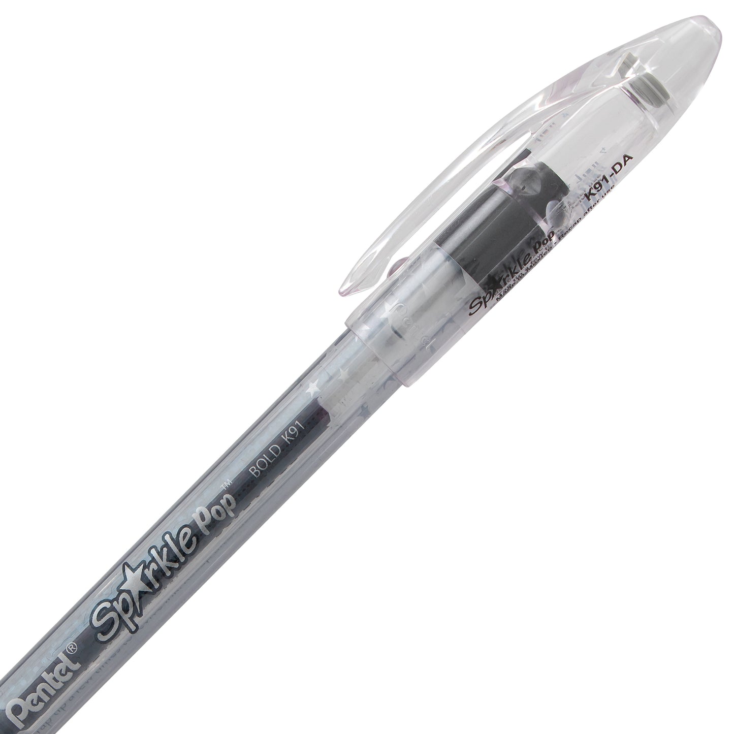 Sparkle Pop Metallic Gel Pen, (1.0mm) Bold Line, Black-Red Ink (K91-DA)
