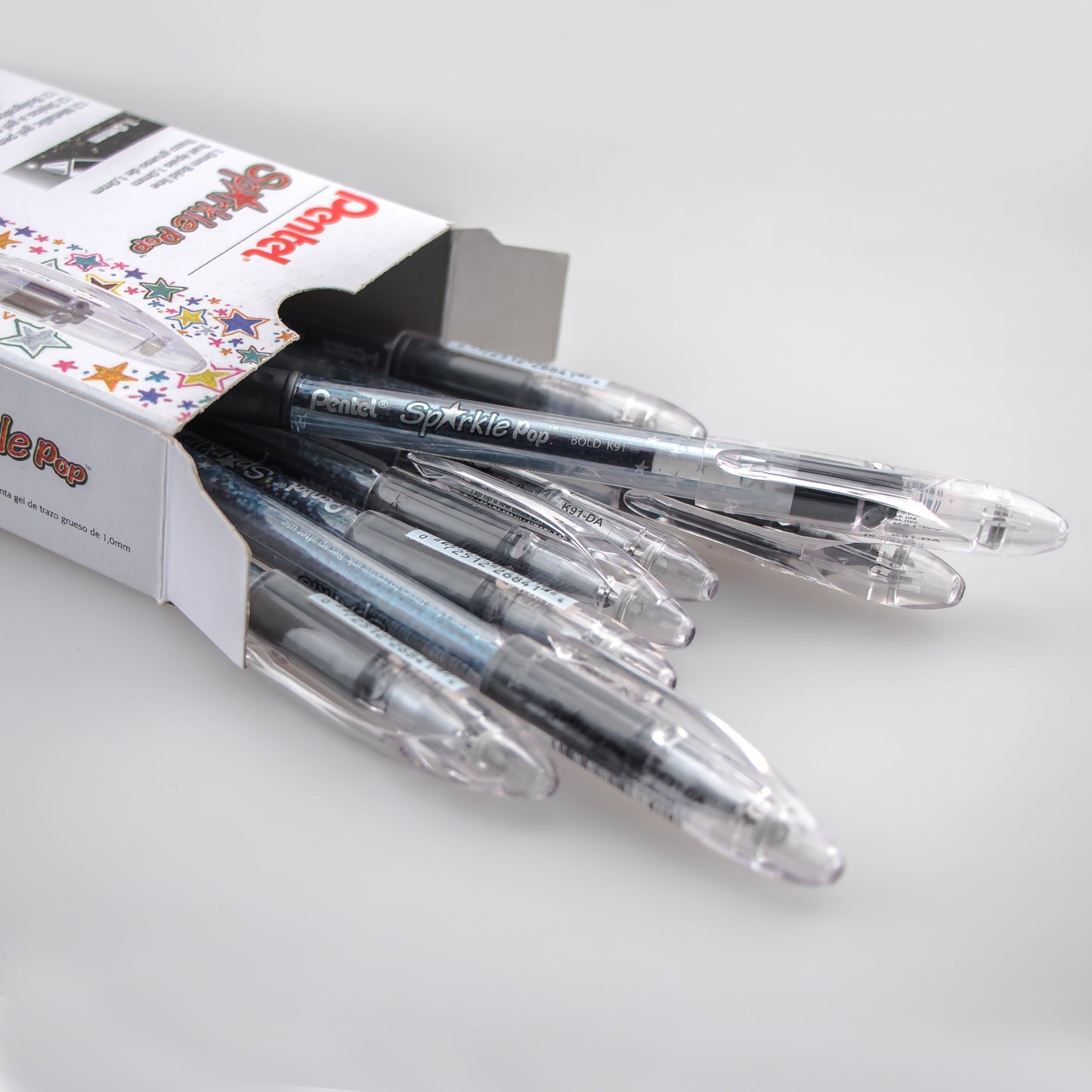 Sparkle Pop Metallic Gel Pen, (1.0mm) Bold Line, Black-Red Ink (K91-DA)