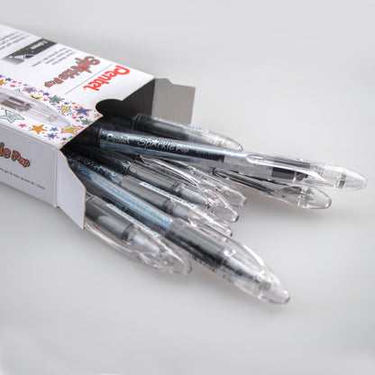 Sparkle Pop Metallic Gel Pen, (1.0mm) Bold Line, Black-Red Ink (K91-DA)
