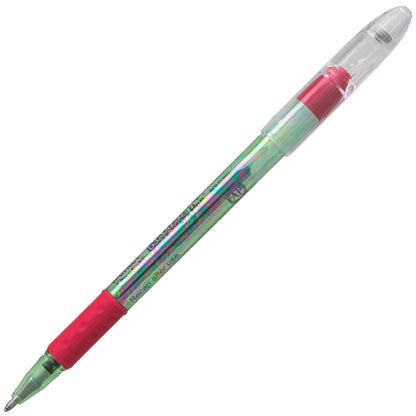 Krazy Pop Iridescent Gel Pen, (1.0mm) Bold line, Green & Metallic Red Ink (K91-DBD)