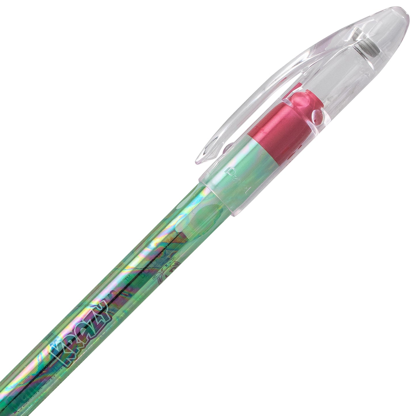 Krazy Pop Iridescent Gel Pen, (1.0mm) Bold line, Green & Metallic Red Ink (K91-DBD)