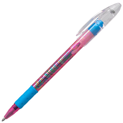 Krazy Pop Iridescent Gel Pen, (1.0mm) Bold line, Pink & Metallic Blue Ink (K91-DCP)