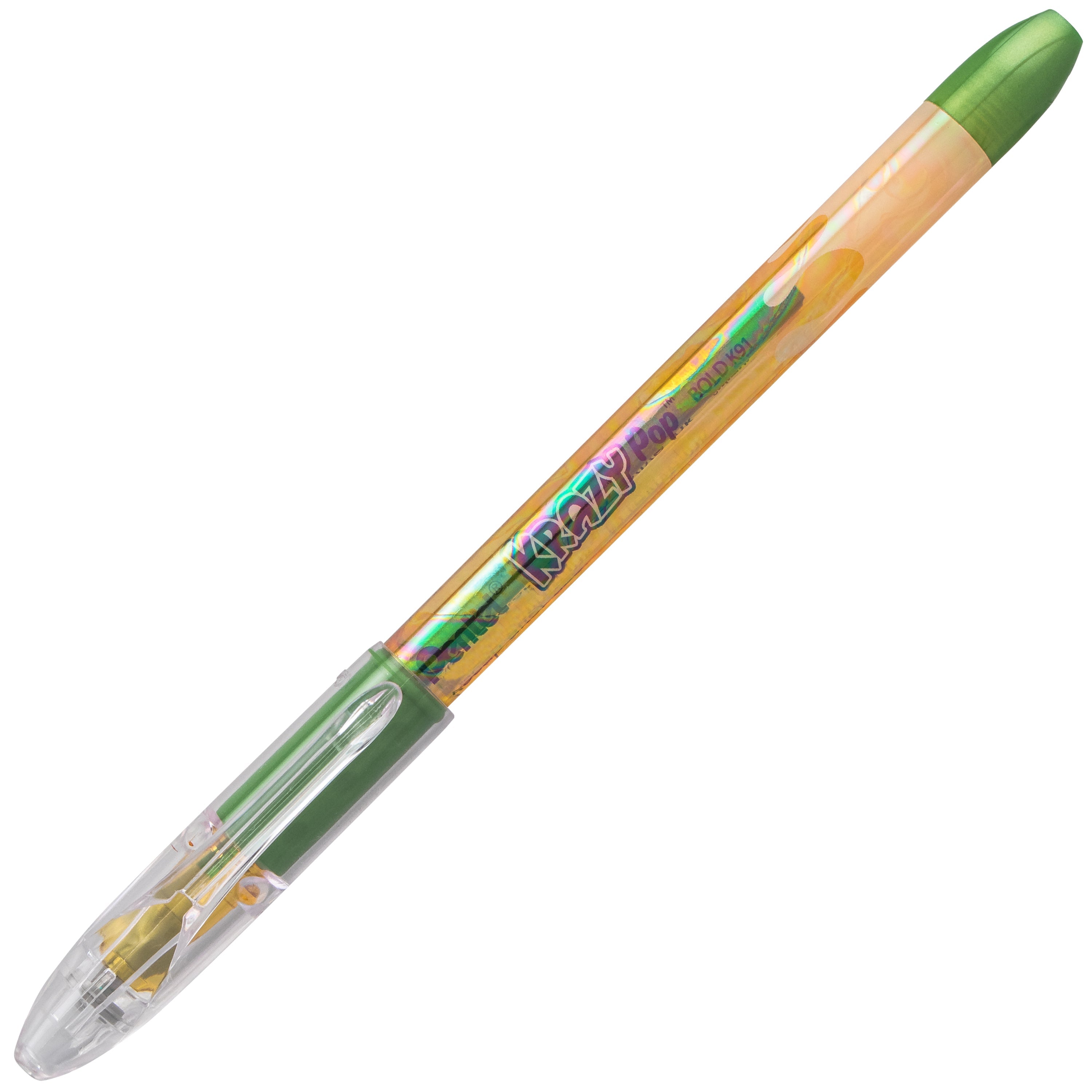 Krazy Pop Iridescent Gel Pen, (1.0mm) Bold line, Yellow & Metallic