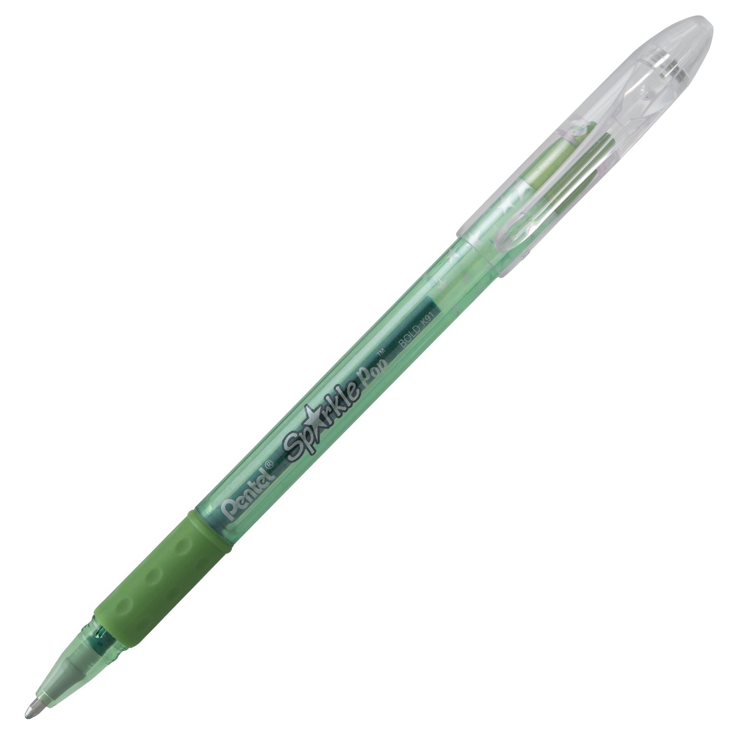 Sparkle Pop Metallic Gel Pen, (1.0mm) Bold Line, Green-Blue Ink (K91-DD)