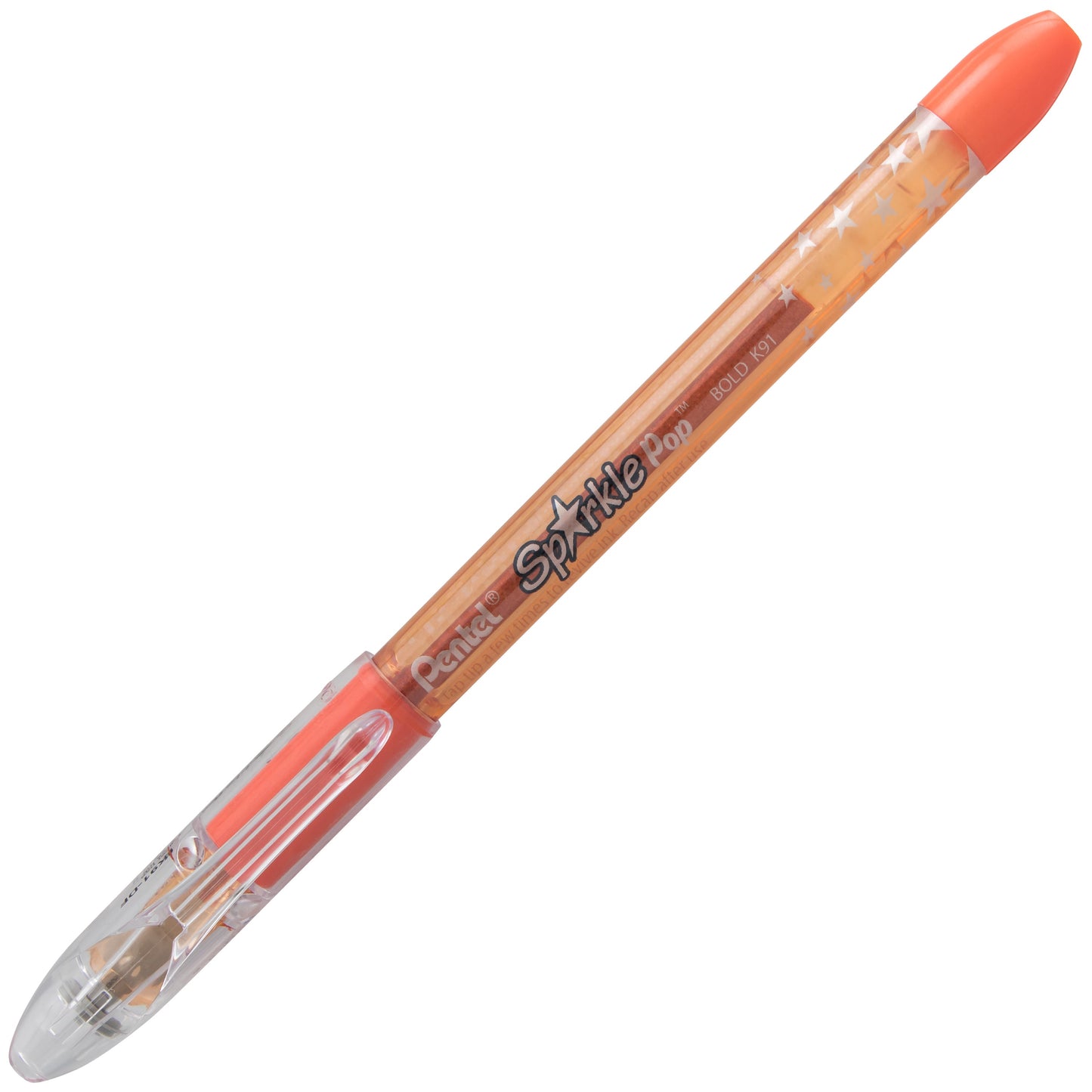 Sparkle Pop Metallic Gel Pen, (1.0mm) Bold Line, Orange-Yellow (K91-DF)