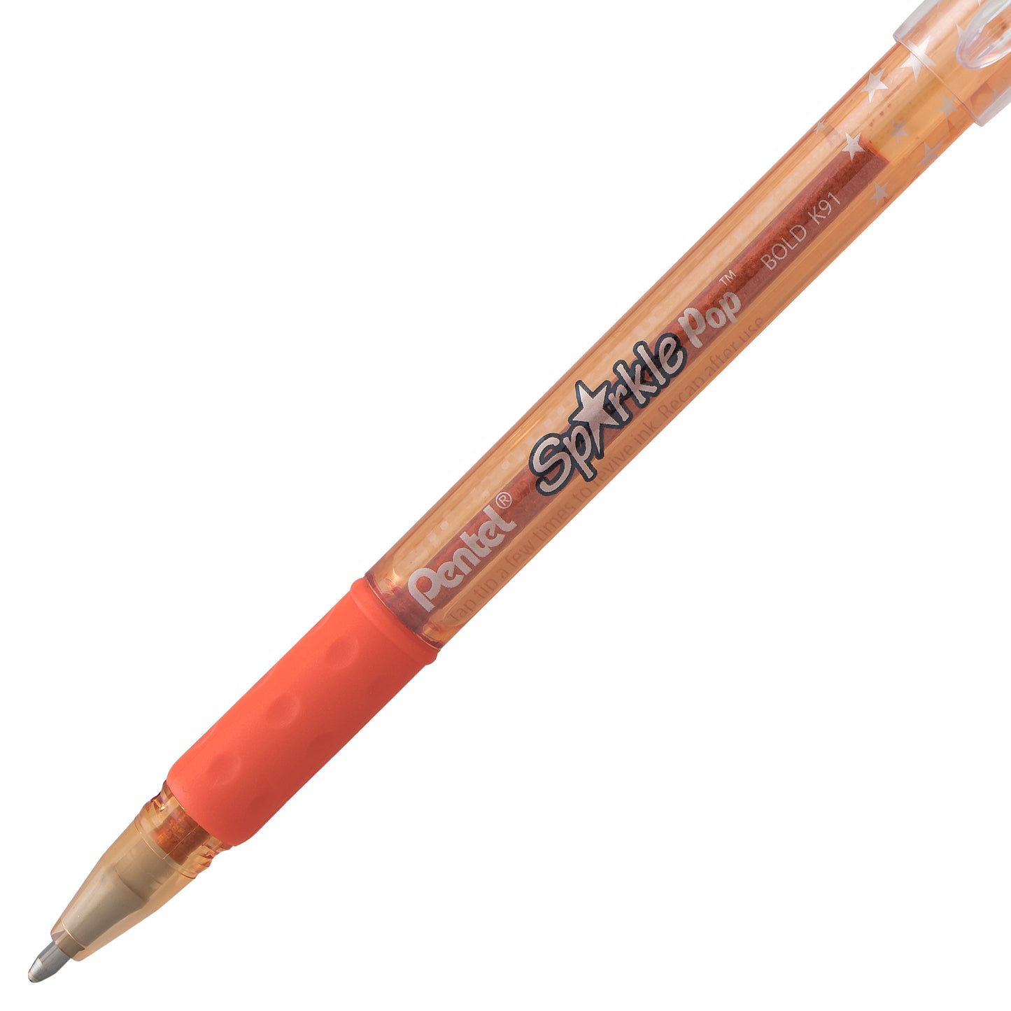 Sparkle Pop Metallic Gel Pen, (1.0mm) Bold Line, Orange-Yellow (K91-DF)