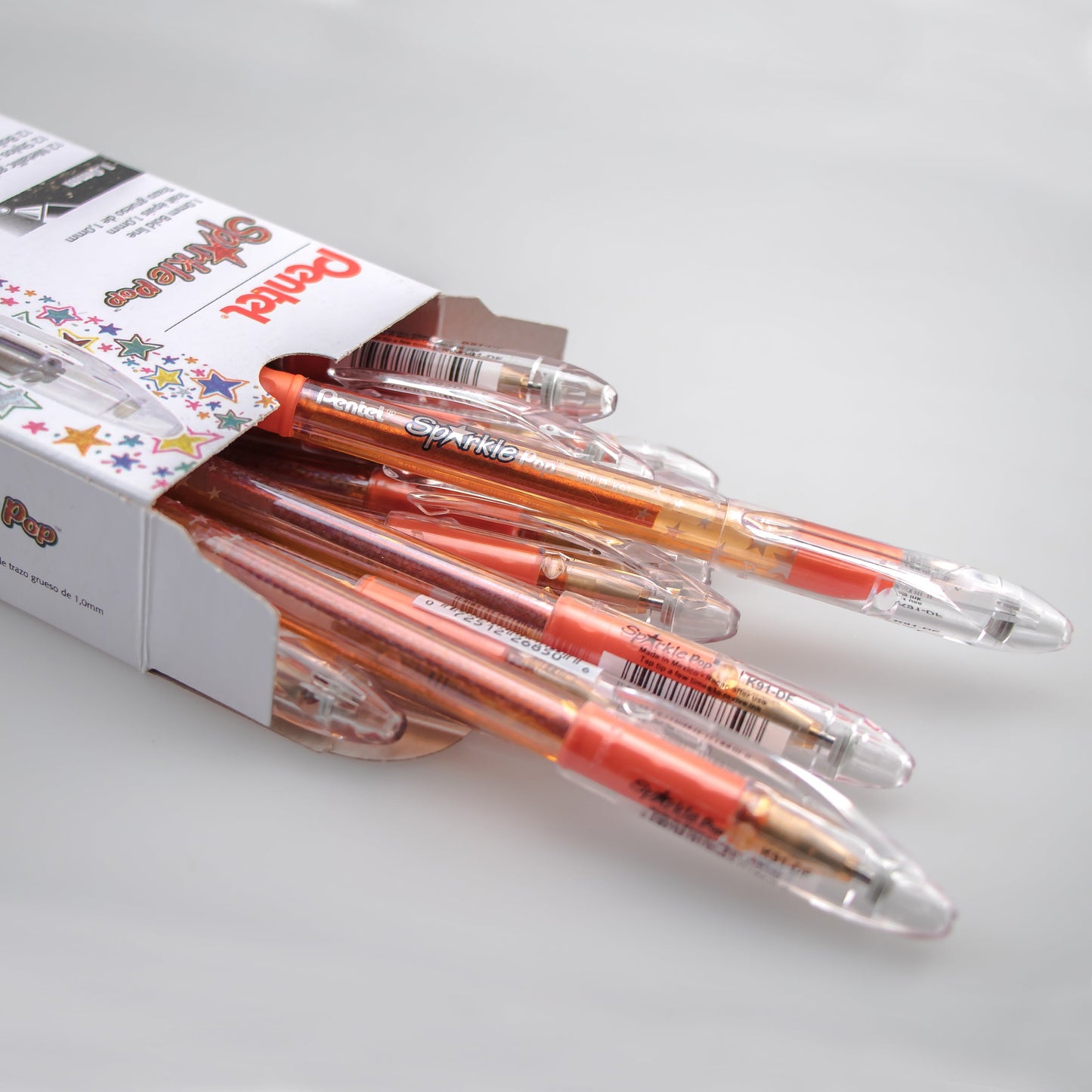 Sparkle Pop Metallic Gel Pen, (1.0mm) Bold Line, Orange-Yellow (K91-DF)