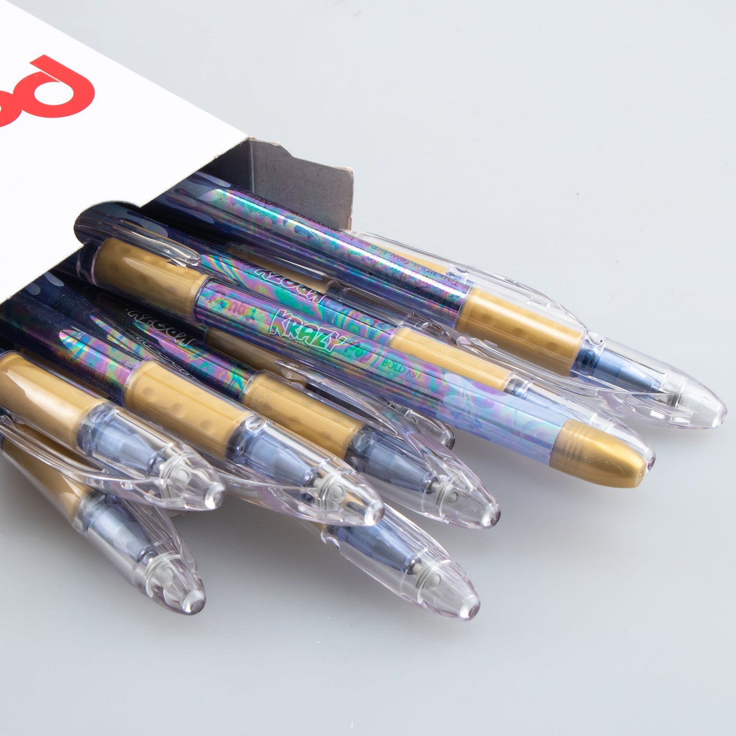 Krazy Pop Iridescent Gel Pen, (1.0mm) Bold line, Blue & Gold Ink (K91-DXC)