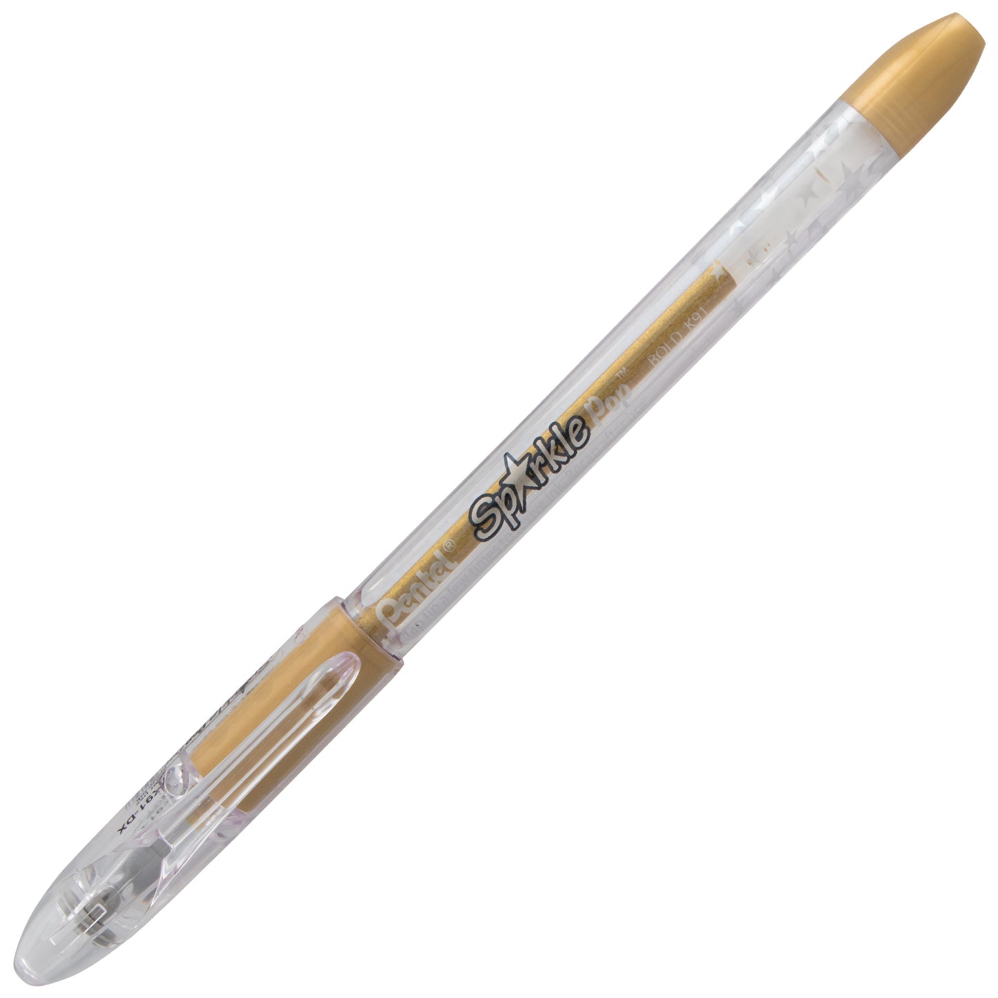 Sparkle Pop Metallic Gel Pen, (1.0mm) Bold Line, Gold-Gold (K91-DX)