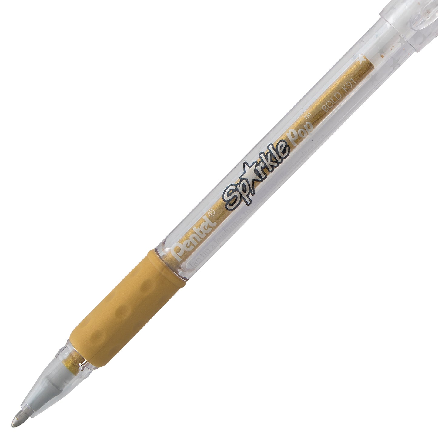 Sparkle Pop Metallic Gel Pen, (1.0mm) Bold Line, Gold-Gold (K91-DX)