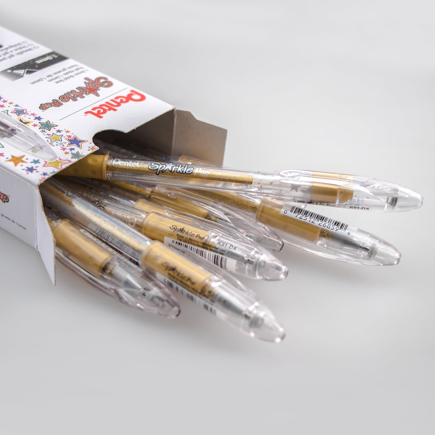 Sparkle Pop Metallic Gel Pen, (1.0mm) Bold Line, Gold-Gold (K91-DX)