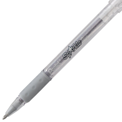 Sparkle Pop Metallic Gel Pen, (1.0mm) Bold Line, Silver-Silver (K91-DZ)