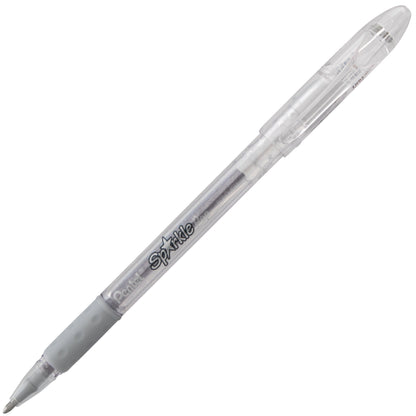 Sparkle Pop Metallic Gel Pen, (1.0mm) Bold Line, Silver-Silver (K91-DZ)