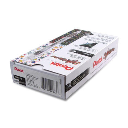 Sparkle Pop Metallic Gel Pen, (1.0mm) Bold Line, Silver-Silver (K91-DZ)