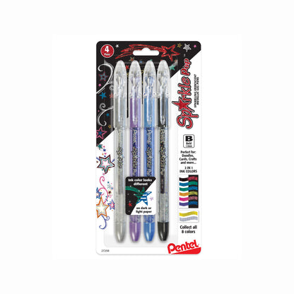 Sparkle Pop Metallic Gel Pen, (1.0mm) Bold Line, Asstd Ink/Mixed Inner (FDPX)(ZVCA), 4-Pk (K91BP4)