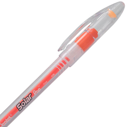 Solar Pop Neon Gel Pen, (0.6mm) Medium Line, Orange Ink (K96-F)