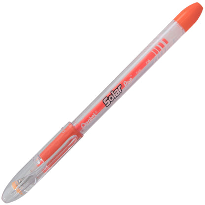 Solar Pop Neon Gel Pen, (0.6mm) Medium Line, Orange Ink (K96-F)