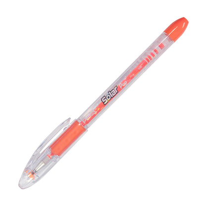Solar Pop Neon Gel Pen, (0.6mm) Medium Line, Orange Ink (K96-F)