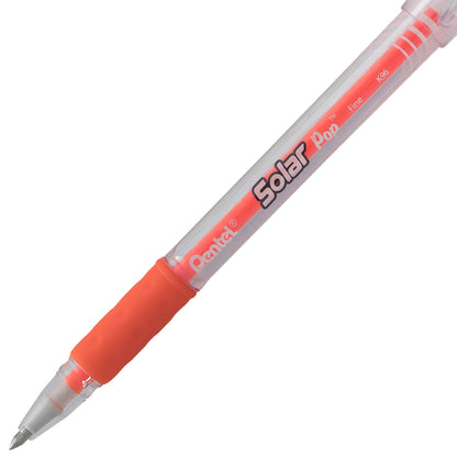 Solar Pop Neon Gel Pen, (0.6mm) Medium Line, Orange Ink (K96-F)