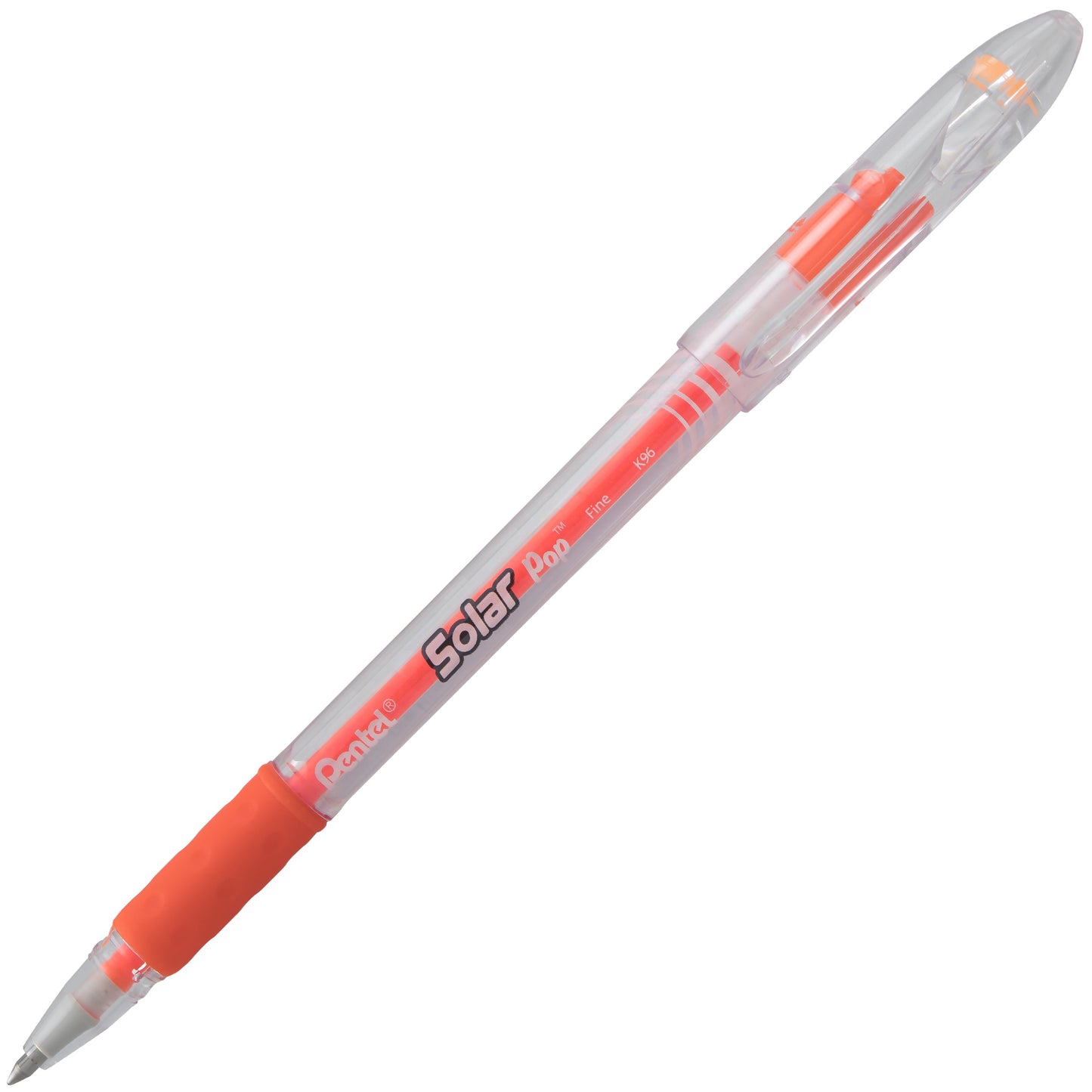 Solar Pop Neon Gel Pen, (0.6mm) Medium Line, Orange Ink (K96-F)
