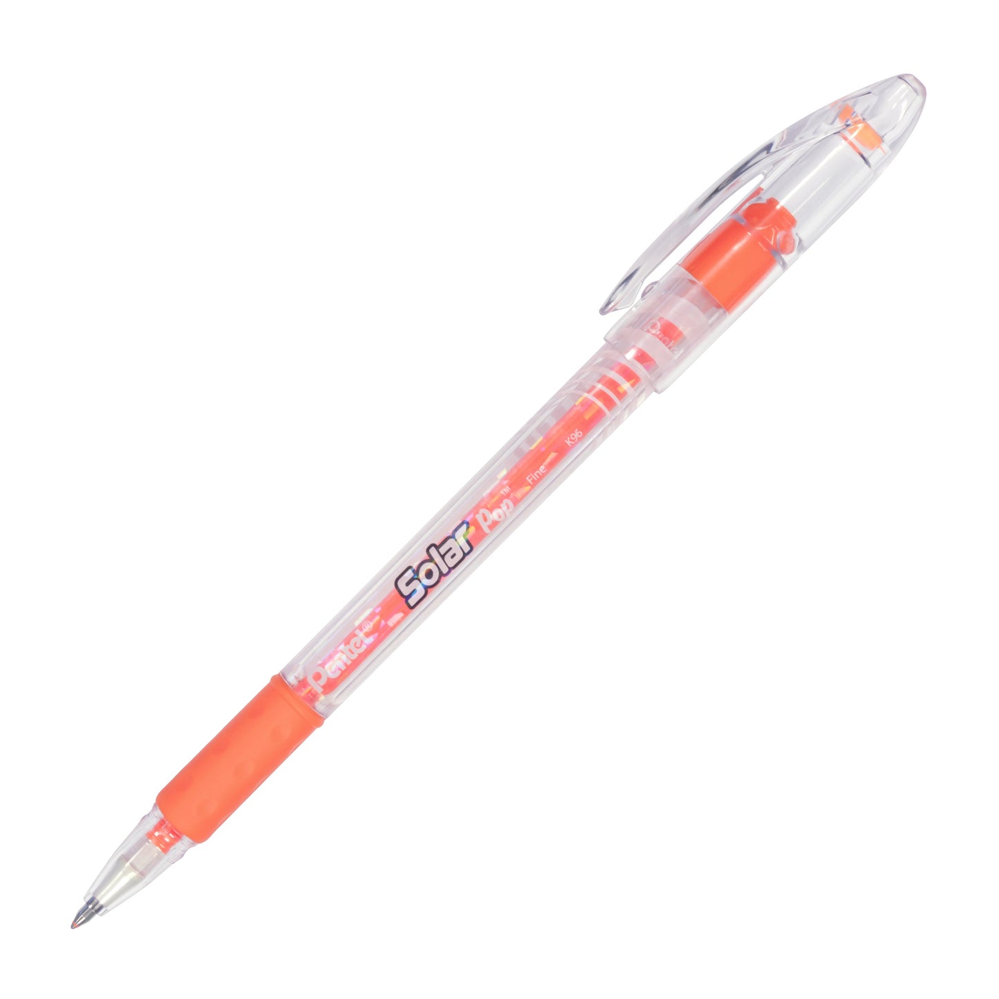 Solar Pop Neon Gel Pen, (0.6mm) Medium Line, Orange Ink (K96-F)