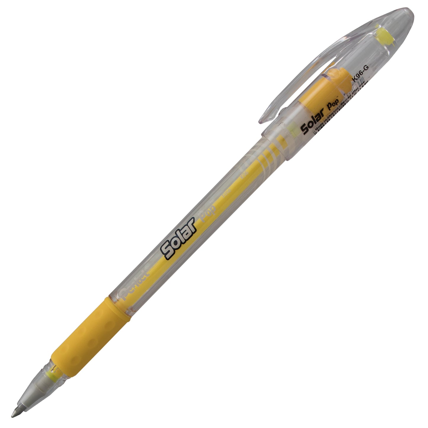 Solar Pop Neon Gel Pen, (0.6mm) Medium Line, Yellow Ink (K96-G)