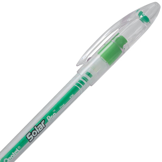 Solar Pop Neon Gel Pen, (0.6mm) Medium Line, Lime Green Ink (K96-K)