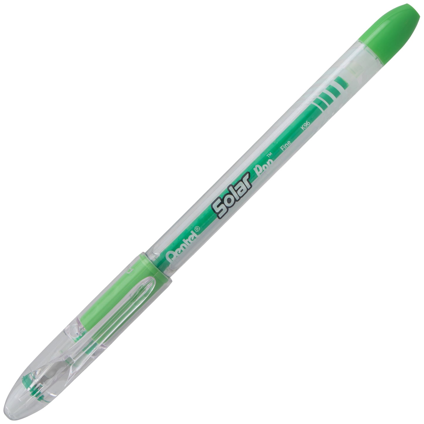 Solar Pop Neon Gel Pen, (0.6mm) Medium Line, Lime Green Ink (K96-K)