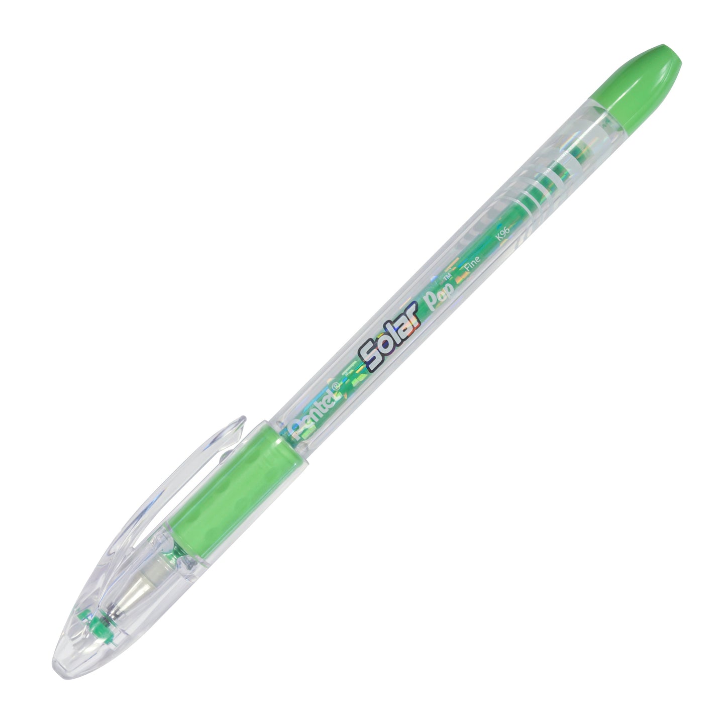 Solar Pop Neon Gel Pen, (0.6mm) Medium Line, Lime Green Ink (K96-K)