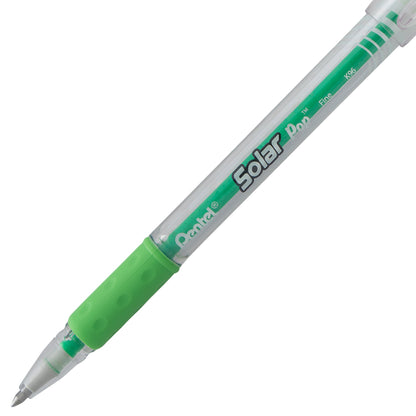 Solar Pop Neon Gel Pen, (0.6mm) Medium Line, Lime Green Ink (K96-K)