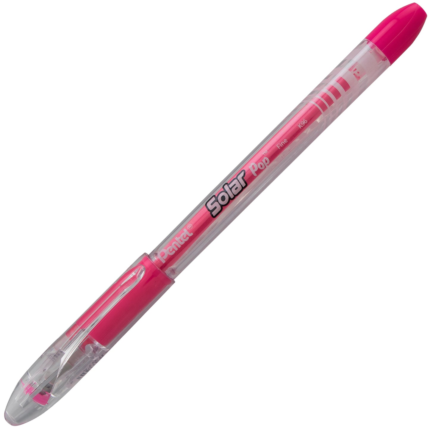 Solar Pop Neon Gel Pen, (0.6mm) Medium Line, Pink Ink (K96-P)