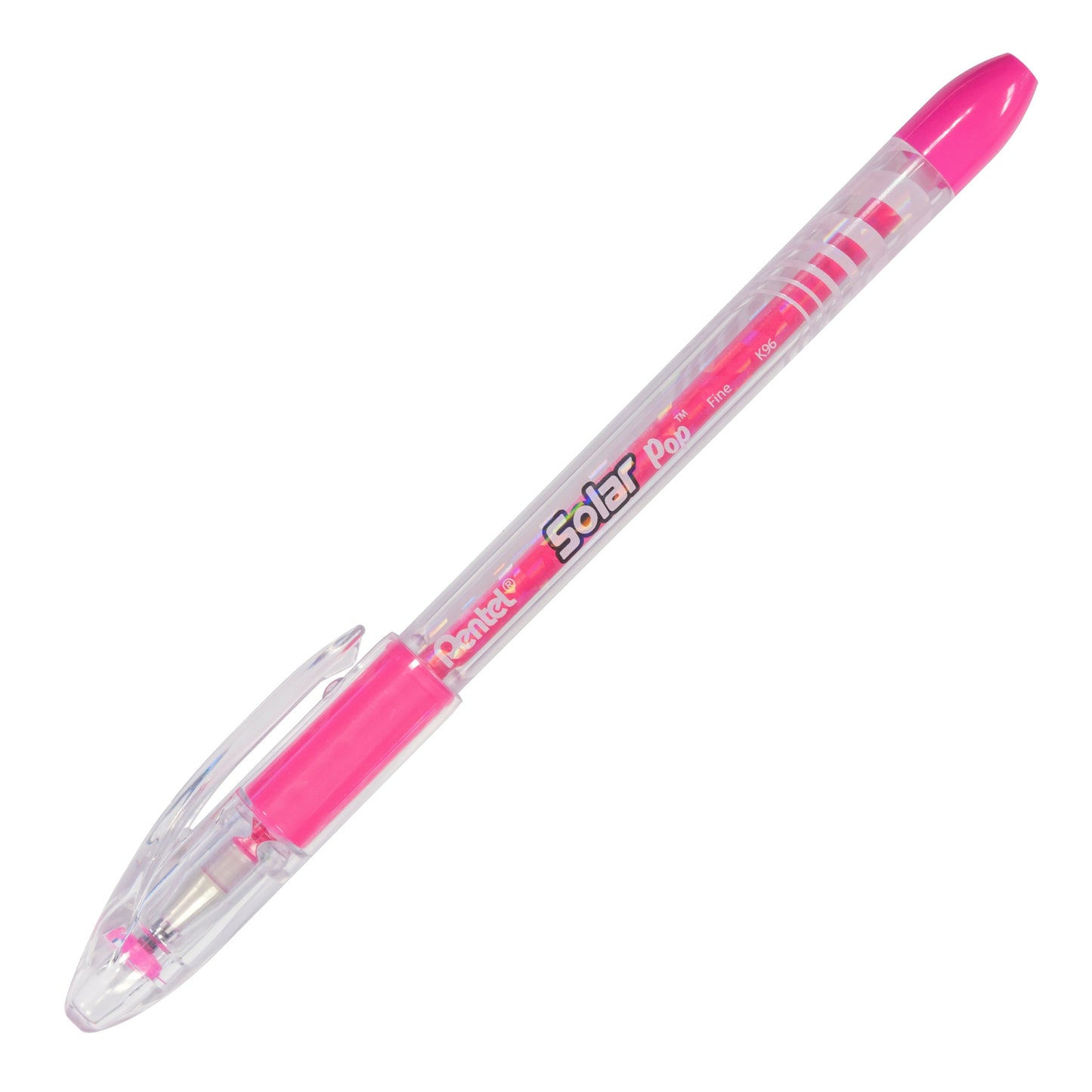 Solar Pop Neon Gel Pen, (0.6mm) Medium Line, Pink Ink (K96-P)
