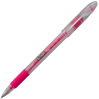 Solar Pop Neon Gel Pen, (0.6mm) Medium Line, Pink Ink (K96-P)