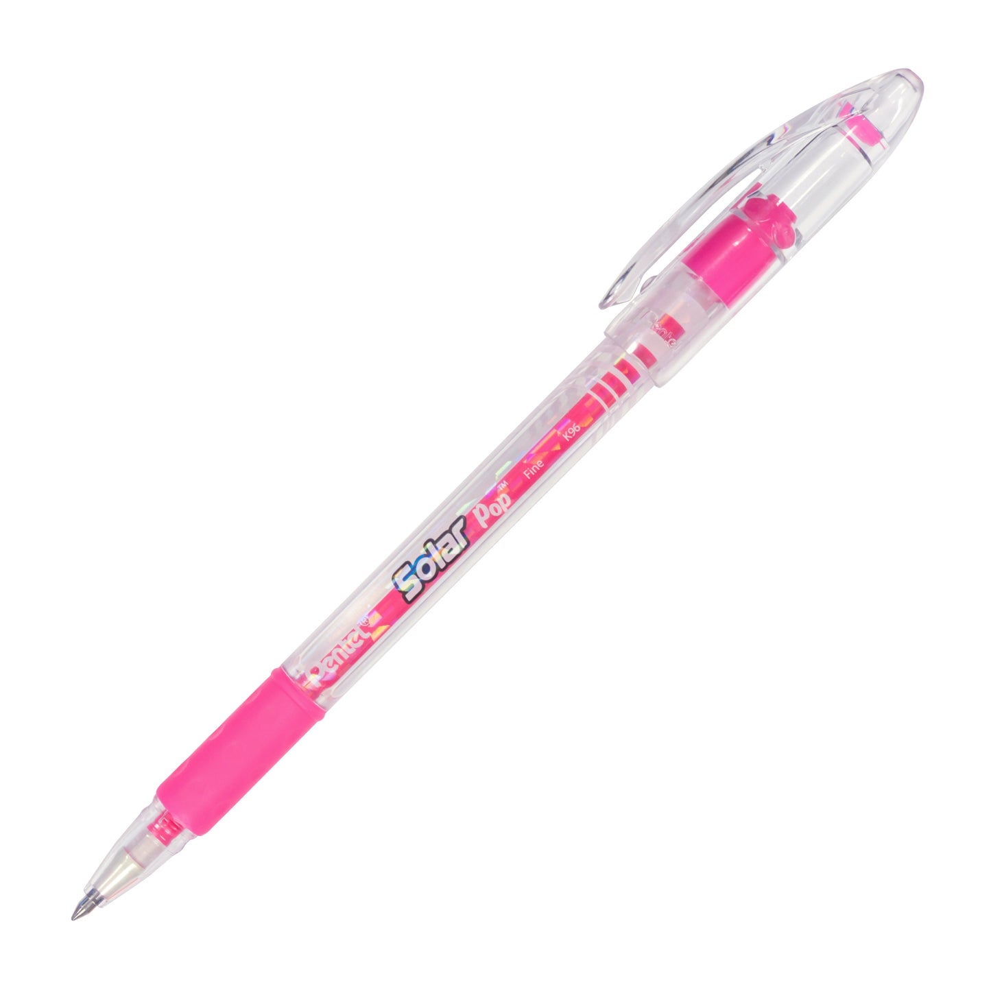 Solar Pop Neon Gel Pen, (0.6mm) Medium Line, Pink Ink (K96-P)