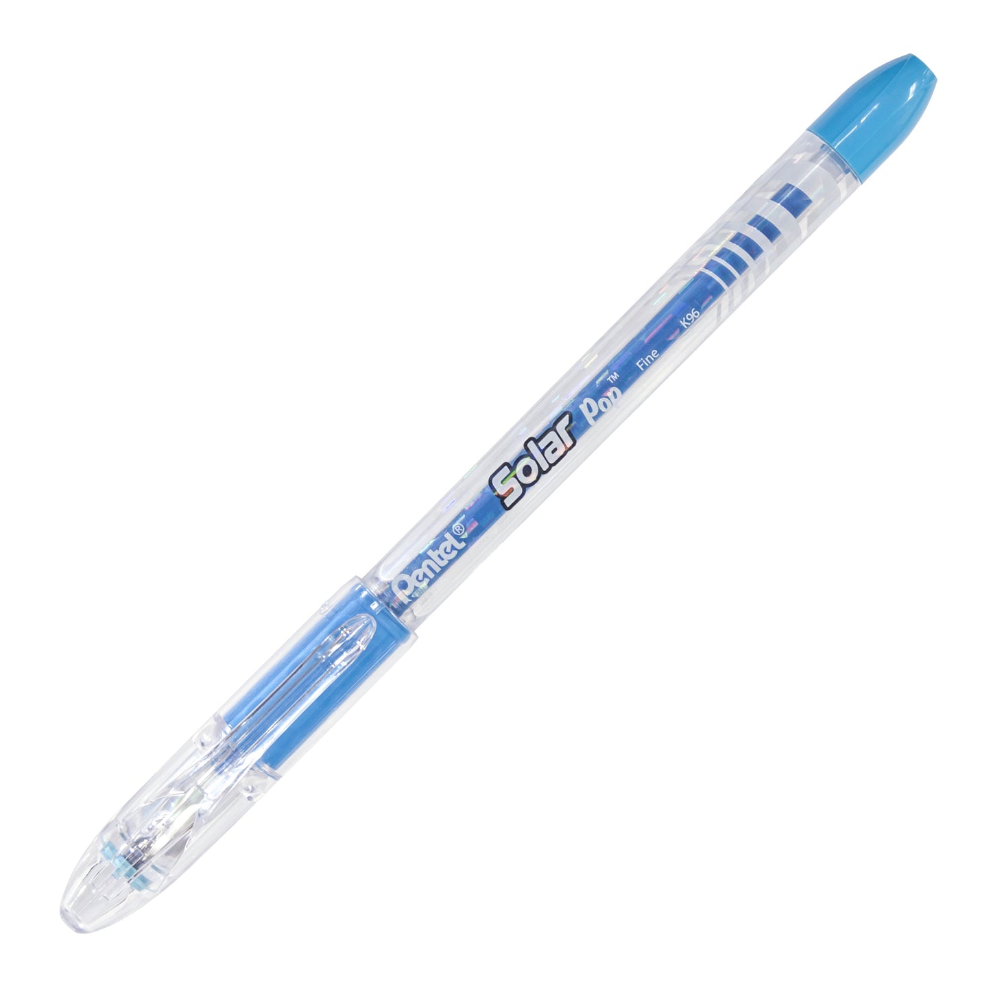Solar Pop Neon Gel Pen, (0.6mm) Medium Line, Sky Blue Ink (K96-S)