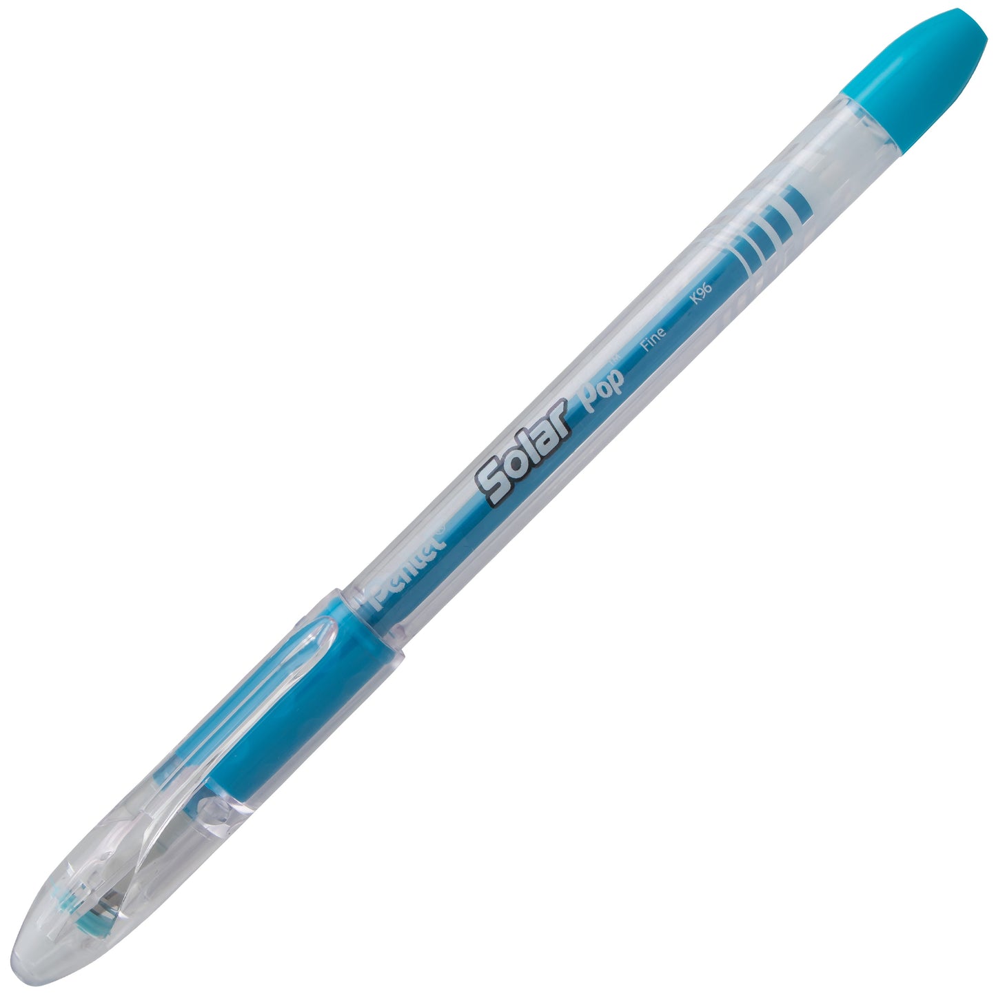 Solar Pop Neon Gel Pen, (0.6mm) Medium Line, Sky Blue Ink (K96-S)