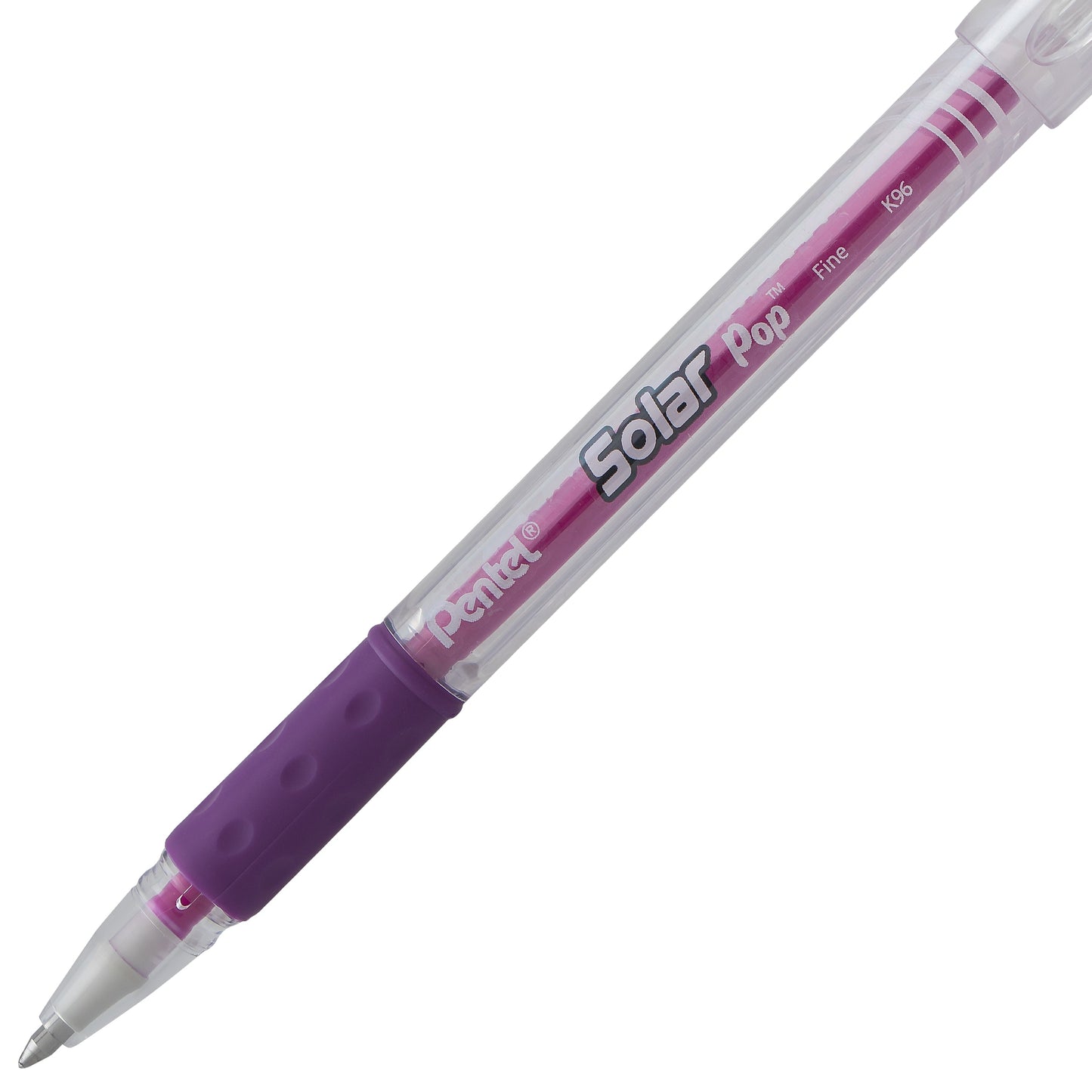 Solar Pop Neon Gel Pen, (0.6mm) Medium Line, Violet Ink (K96-V)