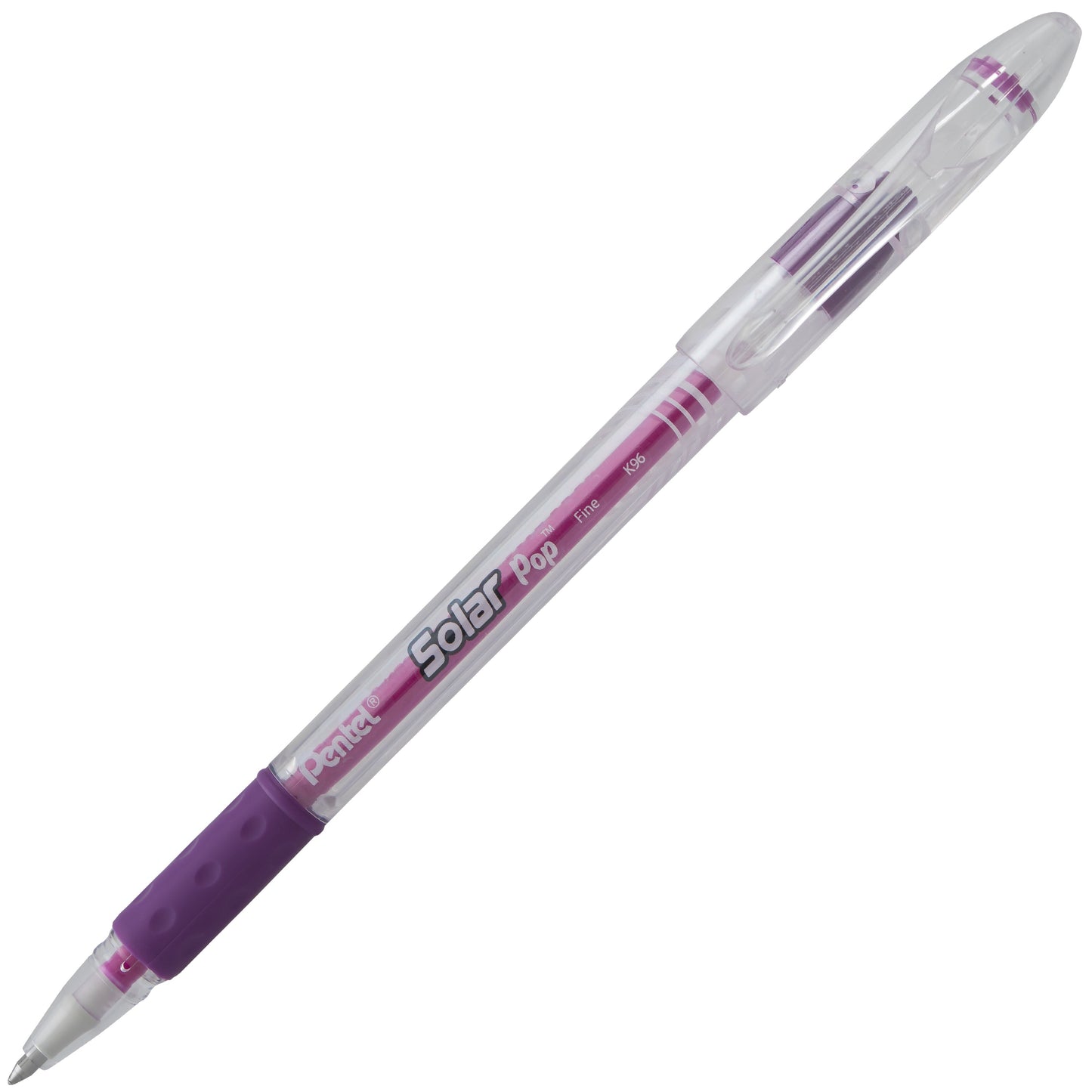 Solar Pop Neon Gel Pen, (0.6mm) Medium Line, Violet Ink (K96-V)