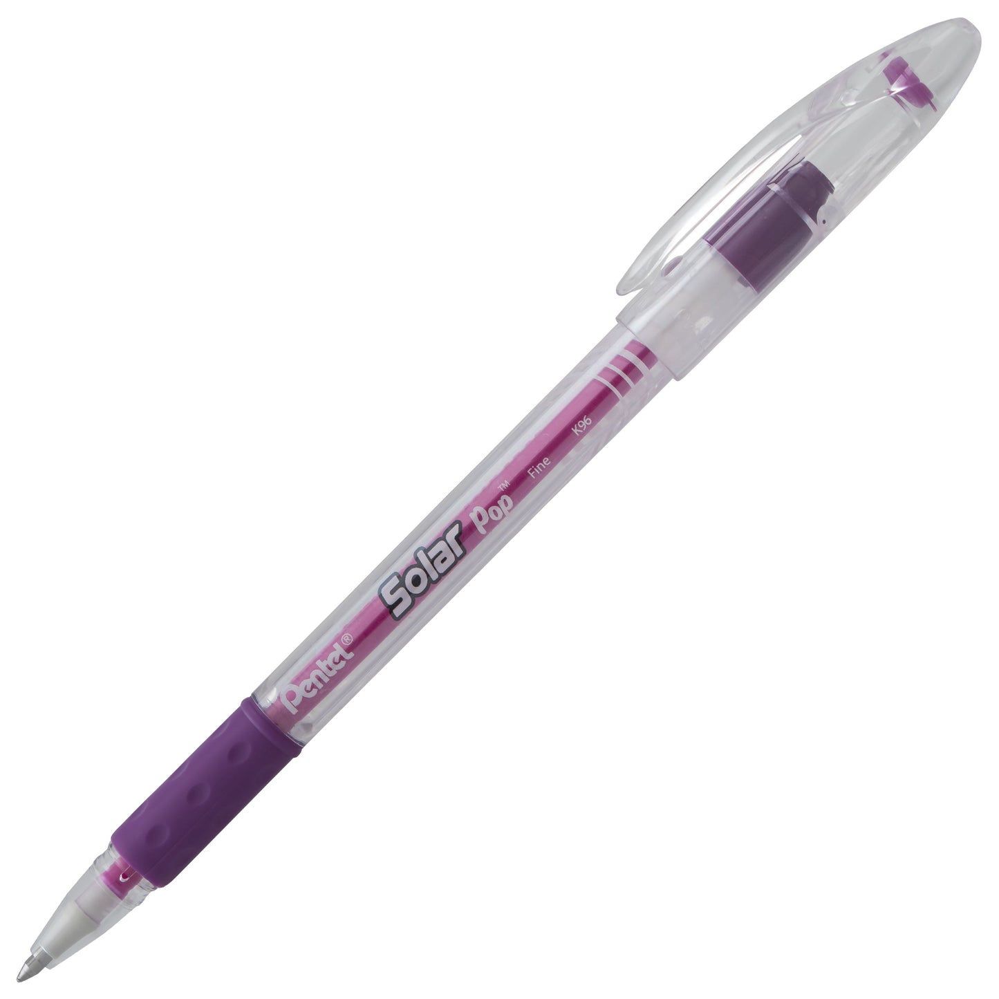 Solar Pop Neon Gel Pen, (0.6mm) Medium Line, Violet Ink (K96-V)