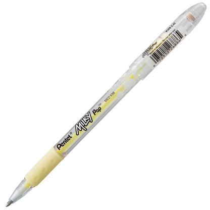 Milky Pop Pastel Gel Pen, (0.8mm) Medium Line, Yellow Ink (K98-LG)