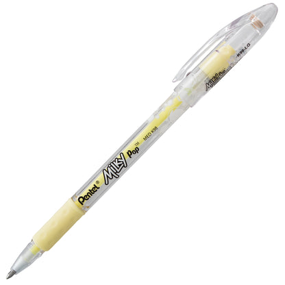 Milky Pop Pastel Gel Pen, (0.8mm) Medium Line, Yellow Ink (K98-LG)