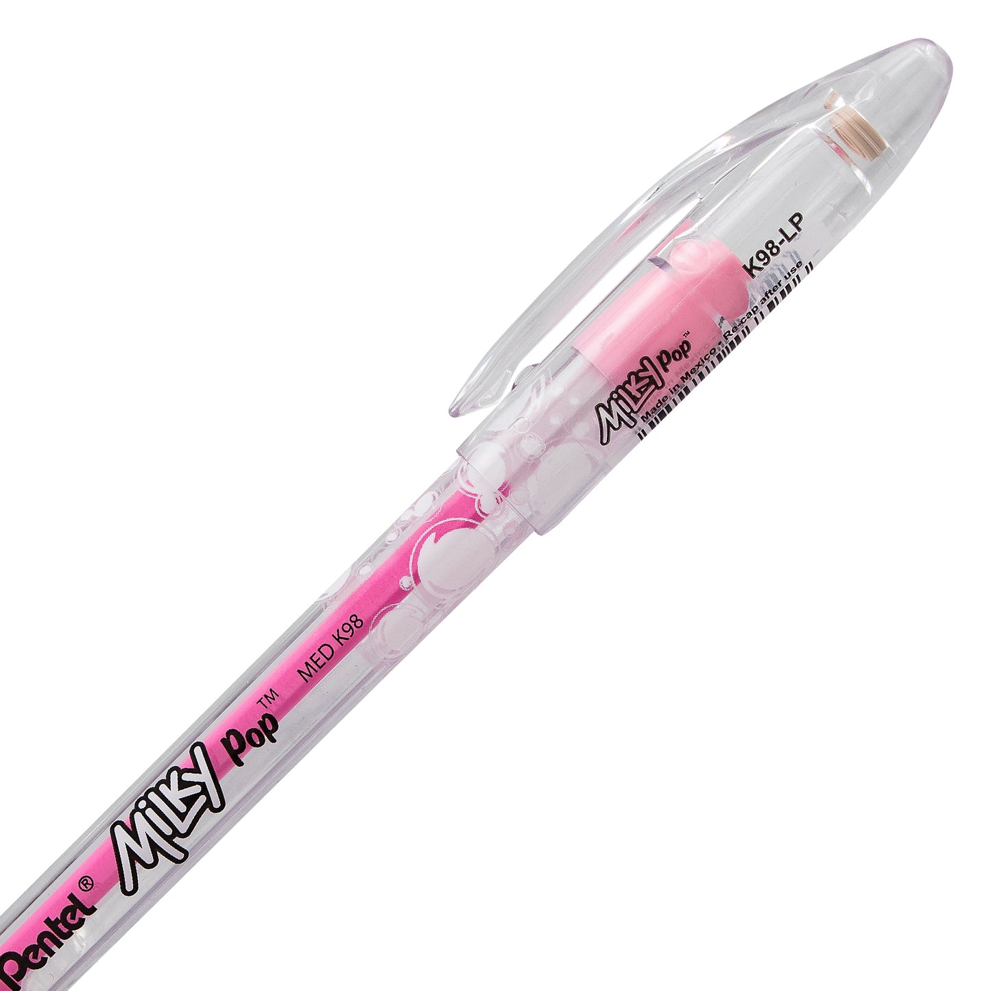 Milky Pop Pastel Gel Pen, (0.8mm) Medium Line, Pink Ink (K98-LP)