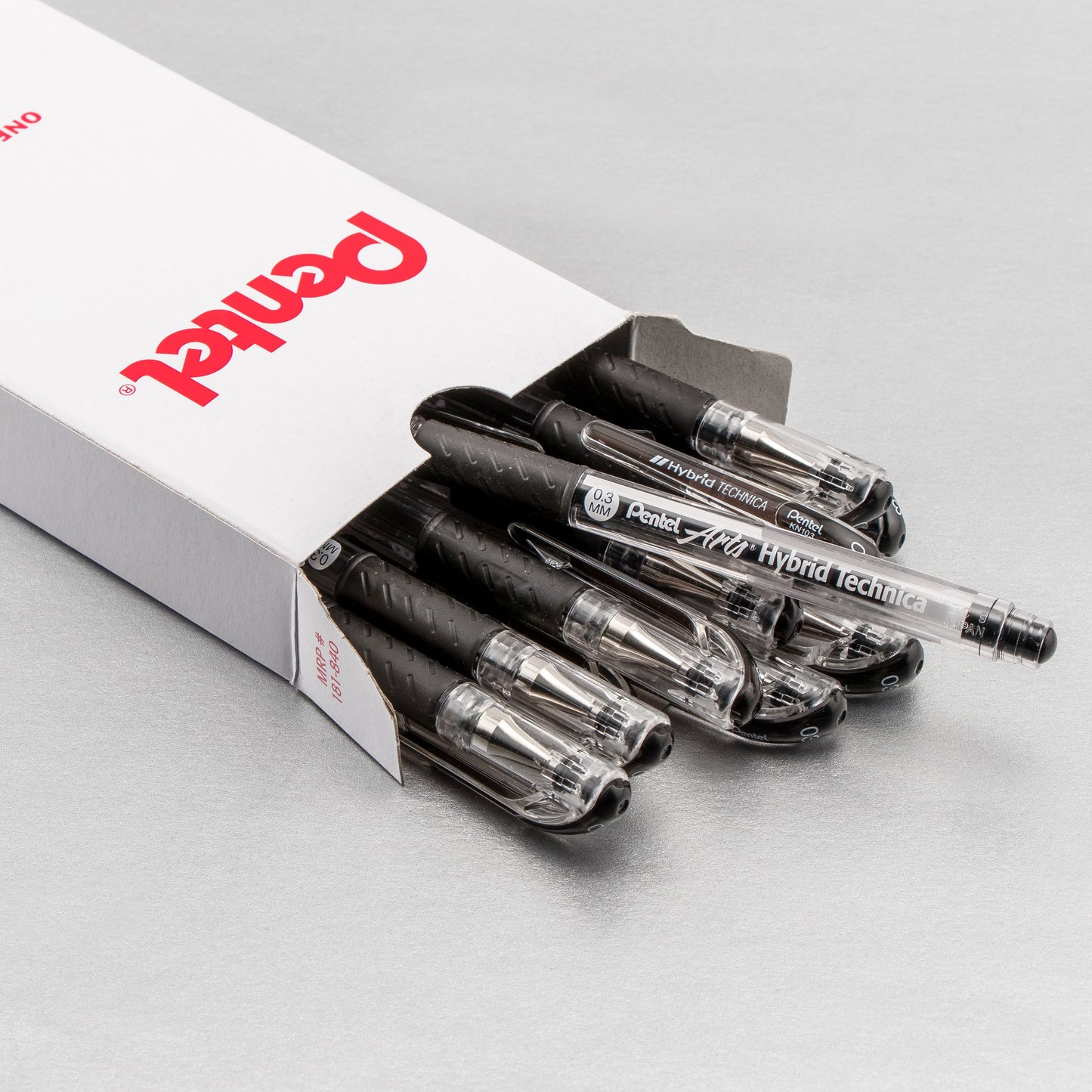 Pentel Arts Hybrid Technica (0.3mm) Gel Pen, Black Ink (KN103-A)