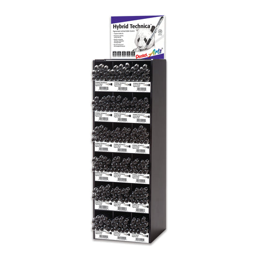 Pentel Arts Hybrid Technica Tower Open Stock Display - 216 Pieces (KN103456-216)