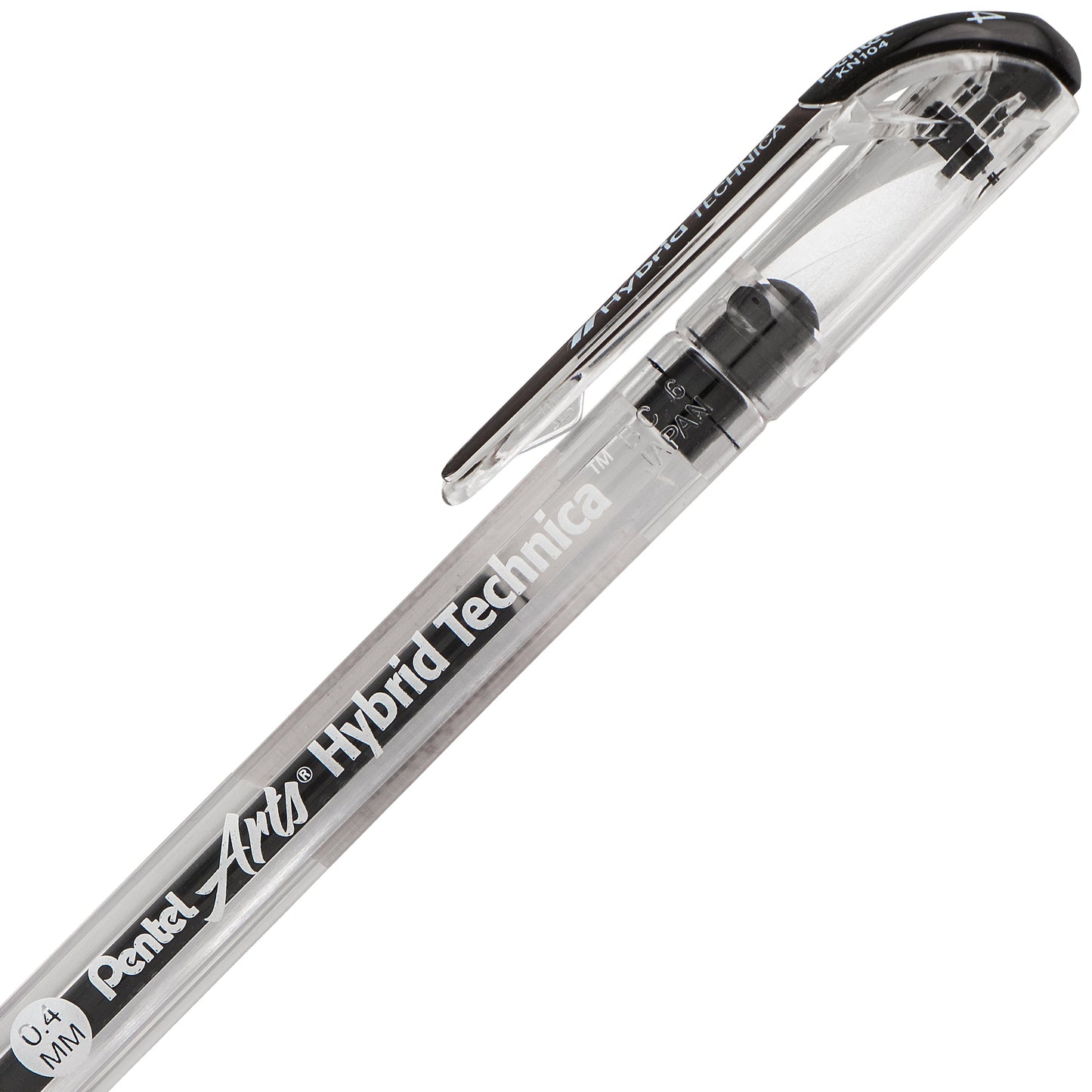 Pentel Arts Hybrid Technica (0.4mm) Gel Pen, Black Ink (KN104-A)