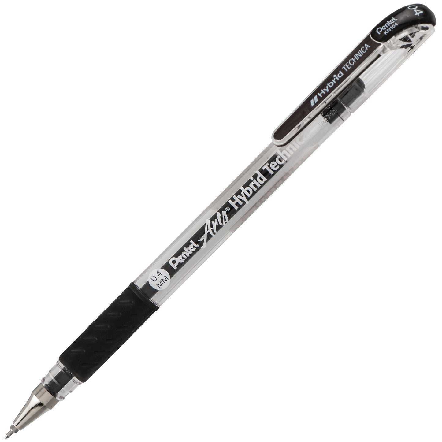Pentel Arts Hybrid Technica (0.4mm) Gel Pen, Black Ink (KN104-A)