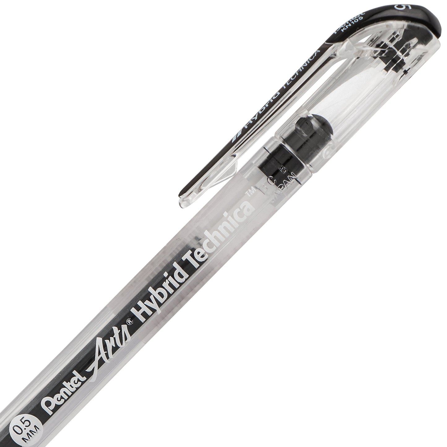 Pentel Arts Hybrid Technica (0.5mm) Gel Pen, Black Ink (KN105-A)