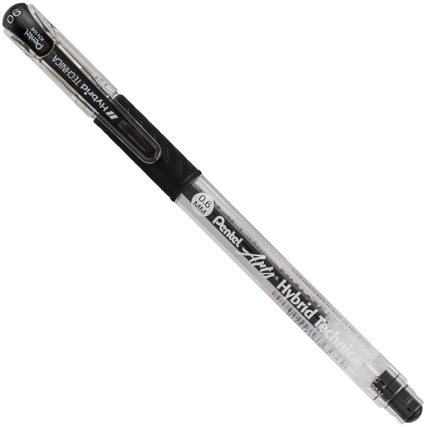 Pentel Arts Hybrid Technica (0.6mm) Gel Pen, Black Ink (KN106-A)