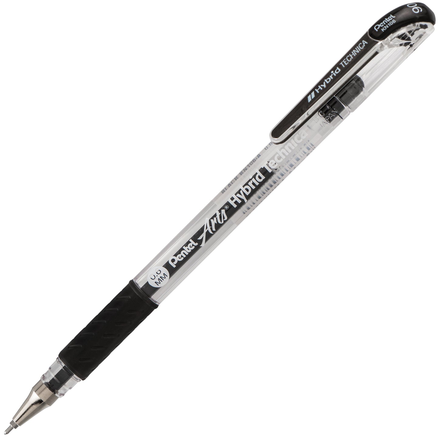 Pentel Arts Hybrid Technica (0.6mm) Gel Pen, Black Ink (KN106-A)